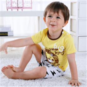 Cartoon Clothing Baby Boy Summer Clothes T-shirt Clothing Sets (Option: Lion-90cm)